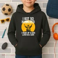 Funny Easter Jesus Got Hammered Resurrection  Kids Hoodie thumb 2