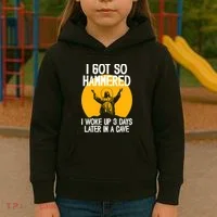 Funny Easter Jesus Got Hammered Resurrection  Kids Hoodie thumb 3