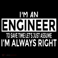 Funny Engineer Just Assume Im Always Right Backpack thumb 2