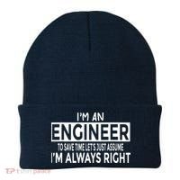 Funny Engineer Just Assume Im Always Right Beanie thumb 0