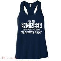 Funny Engineer Just Assume Im Always Right Women's Tank Top thumb 0