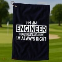 Funny Engineer Just Assume Im Always Right Golf Towel thumb 1