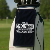 Funny Engineer Just Assume Im Always Right Golf Towel thumb 2