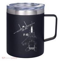 F15 Eagle Jet Military Stealth Fighter Jet 12oz Stainless Steel Coffee Mug thumb 0