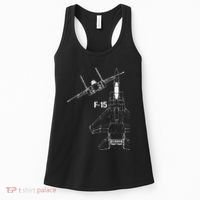 F15 Eagle Jet Military Stealth Fighter Jet Women's Tank Top thumb 0