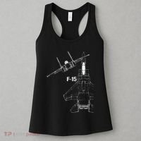 F15 Eagle Jet Military Stealth Fighter Jet Women's Tank Top thumb 3