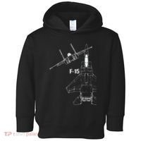 F15 Eagle Jet Military Stealth Fighter Jet Toddler Hoodie thumb 0
