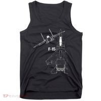 F15 Eagle Jet Military Stealth Fighter Jet Tank Top thumb 0