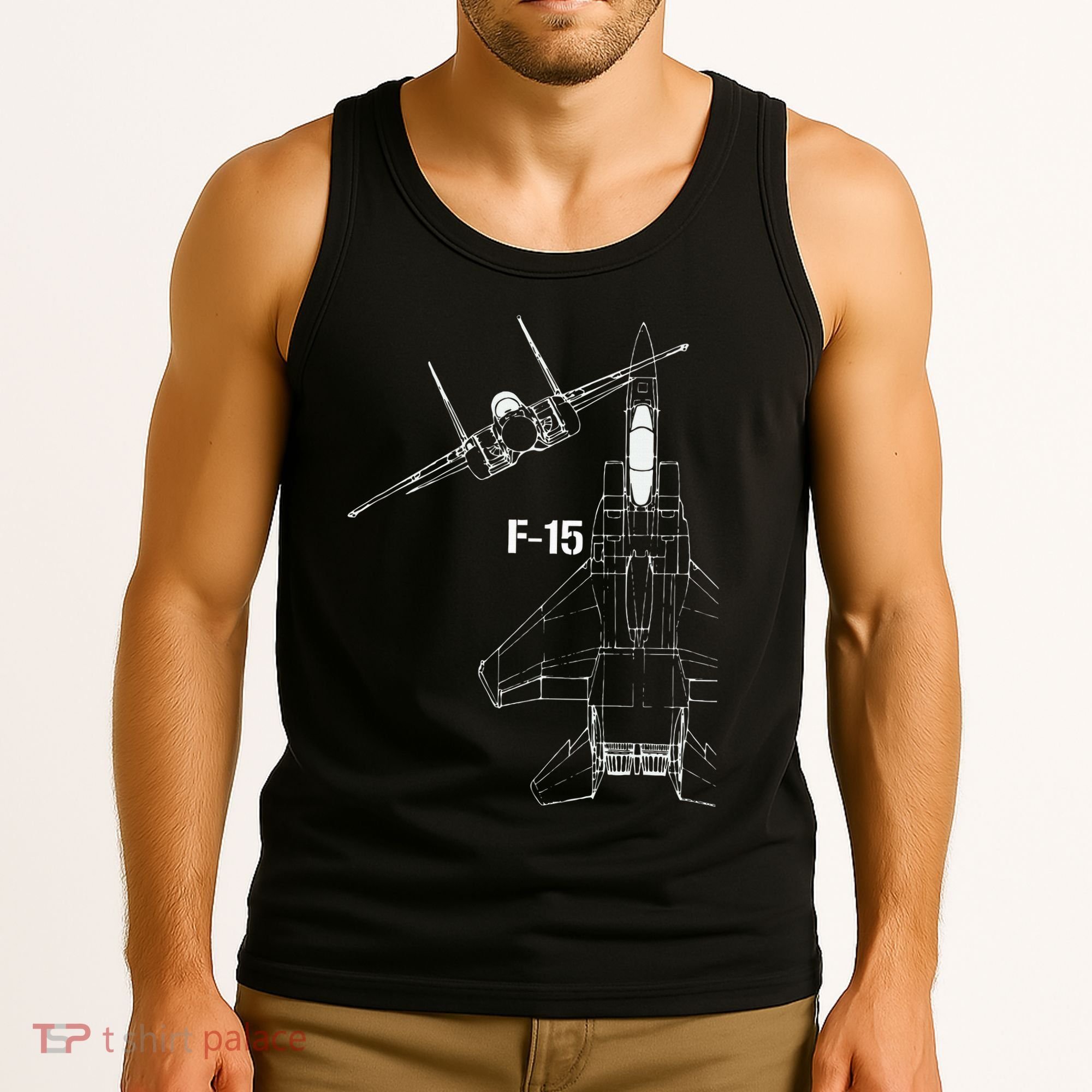 F15 Eagle Jet Military Stealth Fighter Jet Tank Top