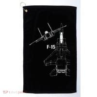 F15 Eagle Jet Military Stealth Fighter Jet Golf Towel thumb 0