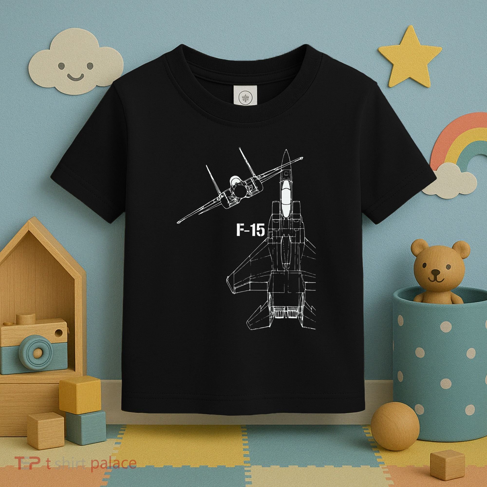 F15 Eagle Jet Military Stealth Fighter Jet Toddler T-Shirt