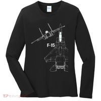 F15 Eagle Jet Military Stealth Fighter Jet Women's Long Sleeve Shirt thumb 0