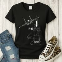 F15 Eagle Jet Military Stealth Fighter Jet Women's T-Shirt thumb 3
