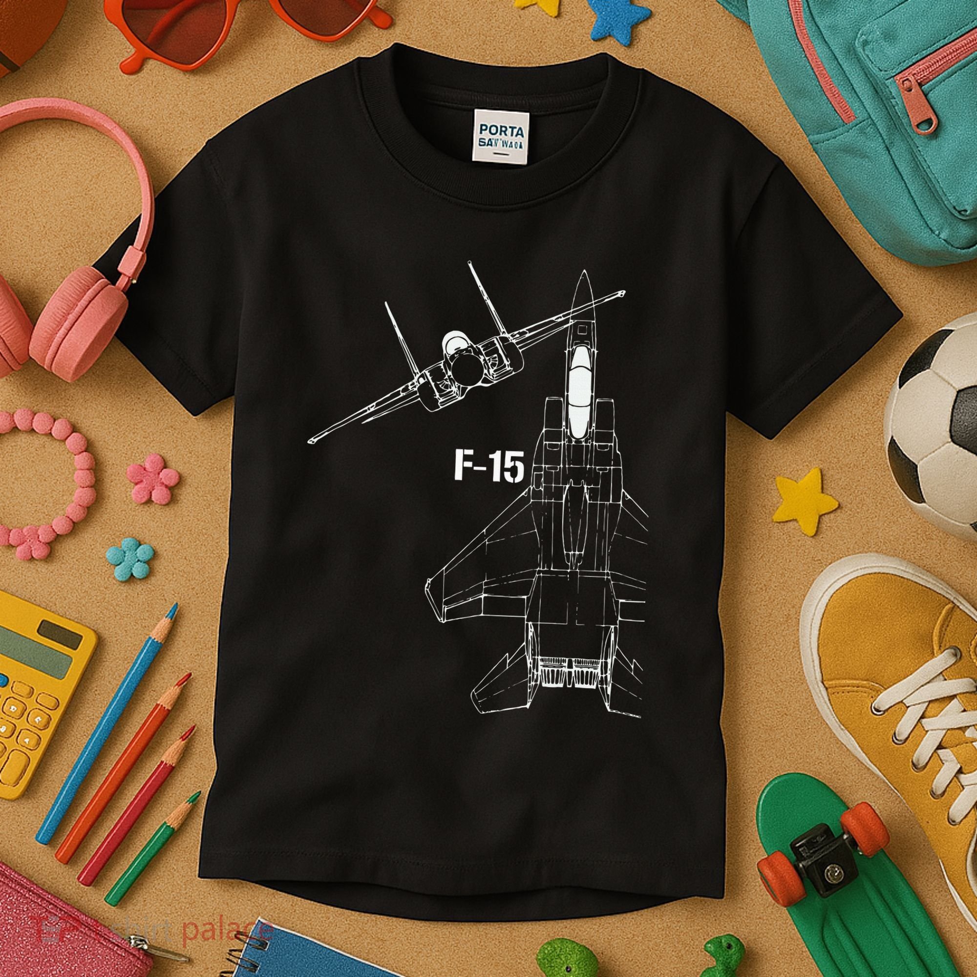 F15 Eagle Jet Military Stealth Fighter Jet Kids T-Shirt
