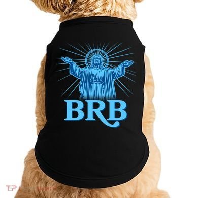 Funny Easter Jesus BRB Be Right Back Doggie Tank