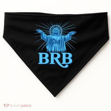 Funny Easter Jesus BRB Be Right Back USA-Made Doggie Bandana