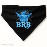 Funny Easter Jesus BRB Be Right Back USA-Made Doggie Bandana thumb 0