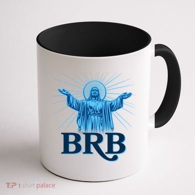 Funny Easter Jesus BRB Be Right Back Coffee Mug back