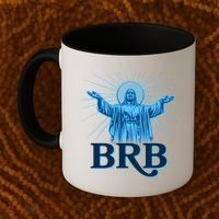 Funny Easter Jesus BRB Be Right Back Coffee Mug thumb 2