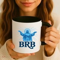 Funny Easter Jesus BRB Be Right Back Coffee Mug thumb 3