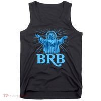 Funny Easter Jesus BRB Be Right Back Tank Top thumb 0