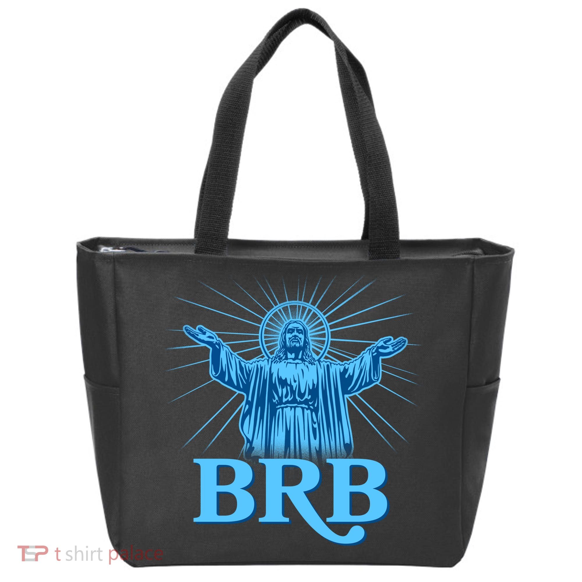 Funny Easter Jesus BRB Be Right Back Tote Bag