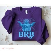 Funny Easter Jesus BRB Be Right Back Sweatshirt thumb 2