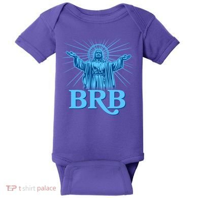 Funny Easter Jesus BRB Be Right Back Baby Bodysuit