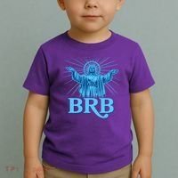 Funny Easter Jesus BRB Be Right Back Toddler T-Shirt thumb 2