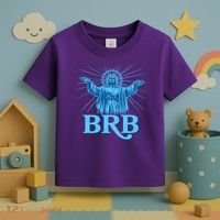 Funny Easter Jesus BRB Be Right Back Toddler T-Shirt thumb 3
