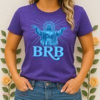 Funny Easter Jesus BRB Be Right Back Women's T-Shirt thumb 2