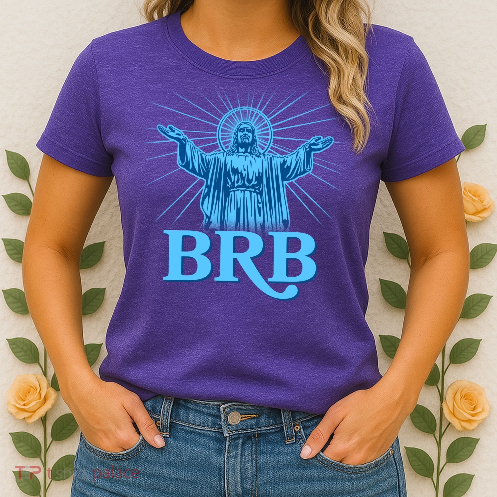 Funny Easter Jesus BRB Be Right Back Women's T-Shirt