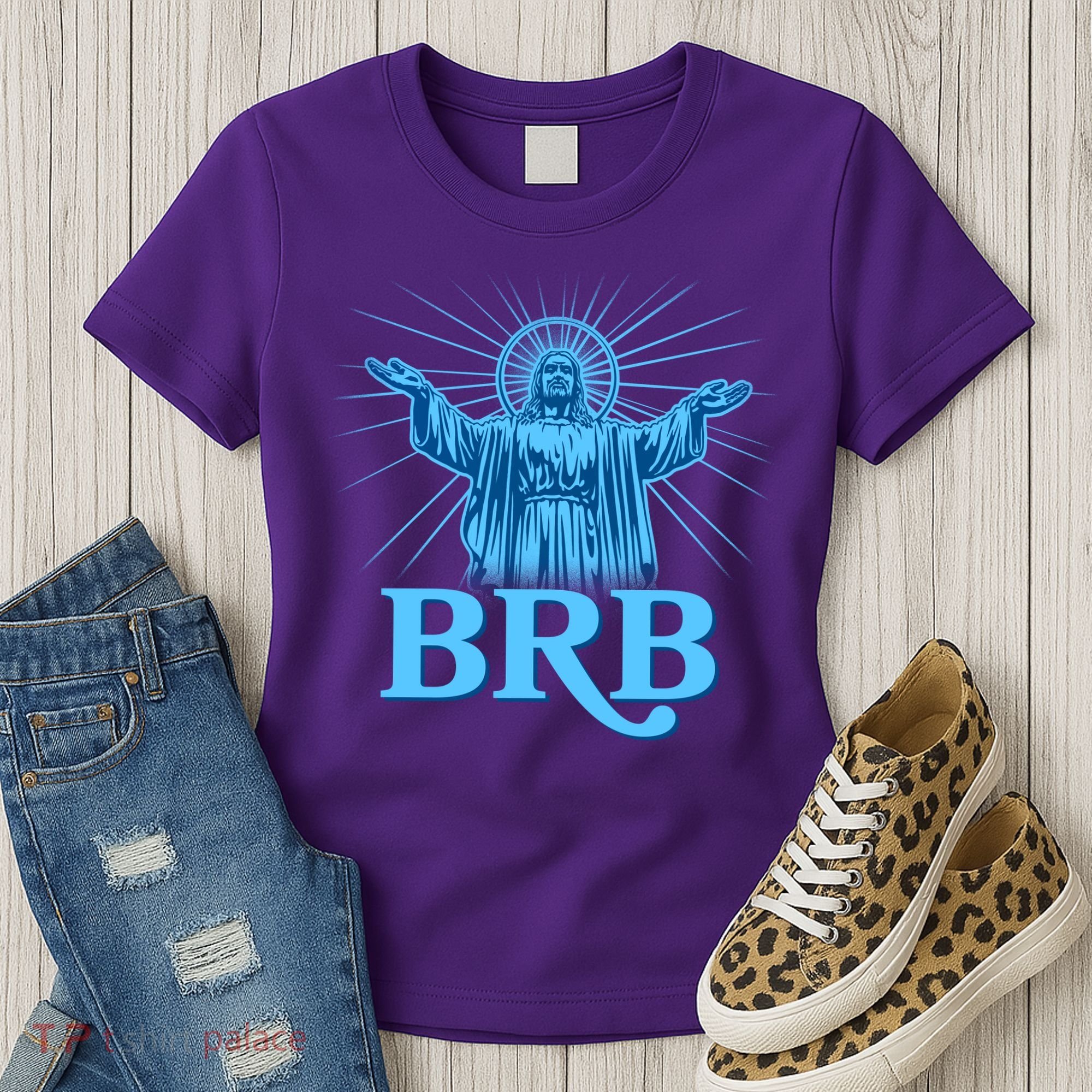 Funny Easter Jesus BRB Be Right Back Women's T-Shirt