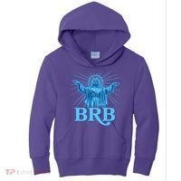 Funny Easter Jesus BRB Be Right Back Kids Hoodie thumb 0