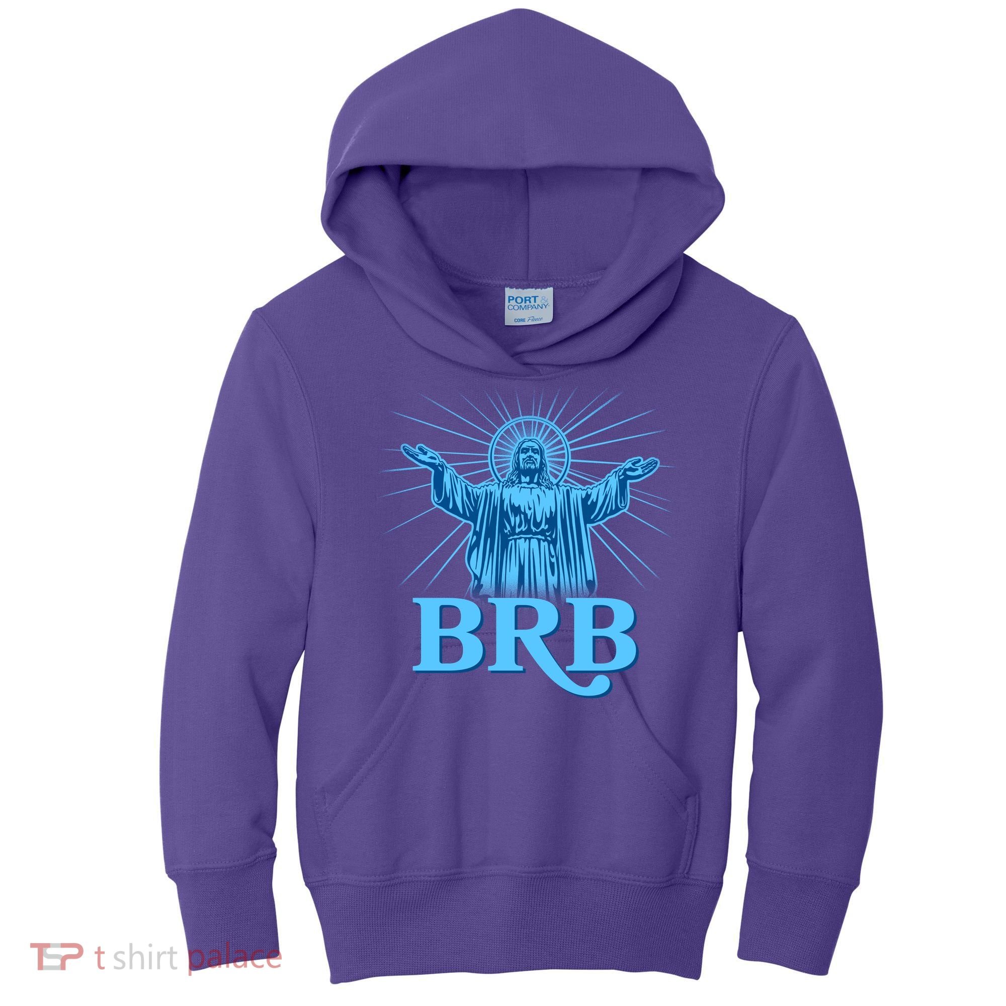 Funny Easter Jesus BRB Be Right Back Kids Hoodie