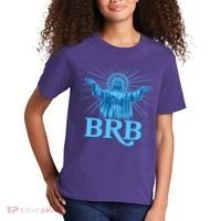 Funny Easter Jesus BRB Be Right Back Kids T-Shirt thumb 2