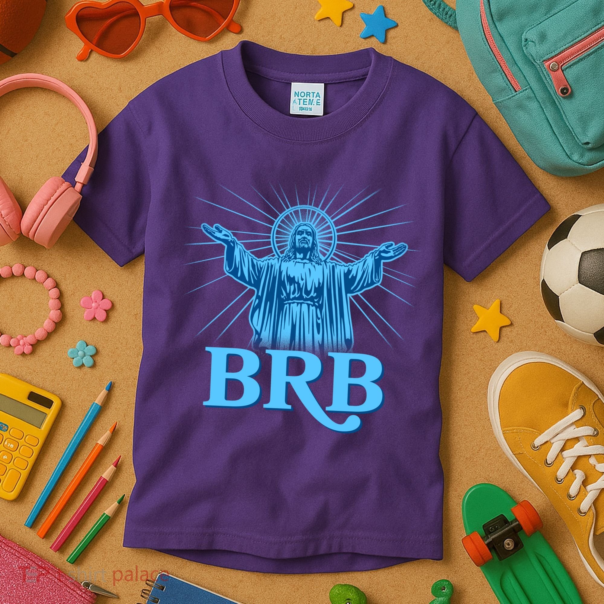 Funny Easter Jesus BRB Be Right Back Kids T-Shirt