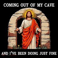 Funny Easter Jesus Coming Out Of My Cave Retro Humor Easter Coffee Mug thumb 5