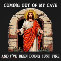 Funny Easter Jesus Coming Out Of My Cave Retro Humor Easter Women's Tank Top thumb 5