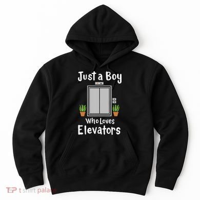 Funny Elevator Just A Boy Who Loves Elevators Hoodie