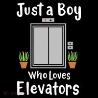 Funny Elevator Just A Boy Who Loves Elevators Long Sleeve Shirt thumb 2