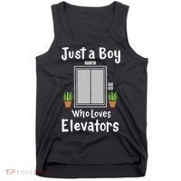 Funny Elevator Just A Boy Who Loves Elevators Tank Top thumb 0