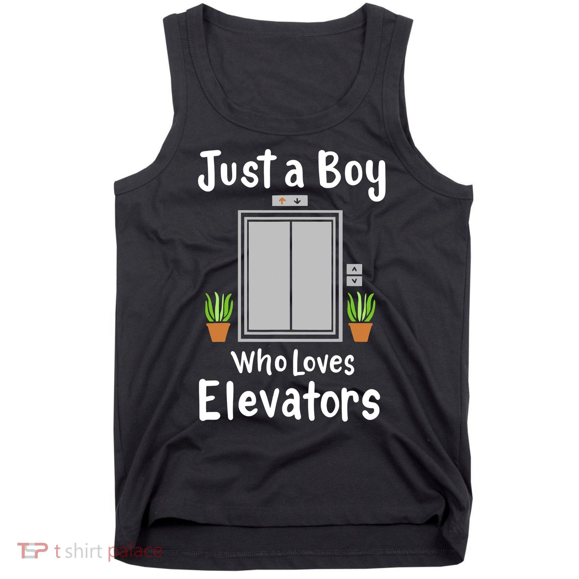 Funny Elevator Just A Boy Who Loves Elevators Tank Top
