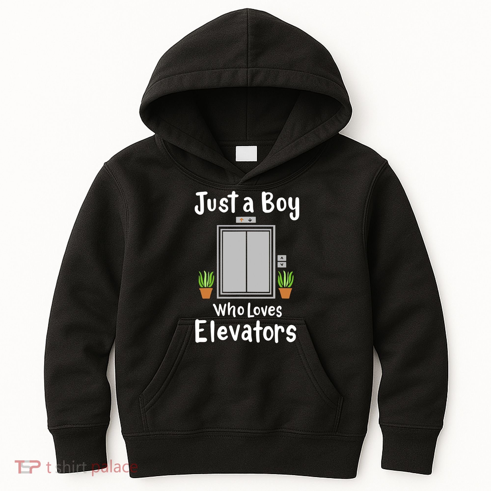 Funny Elevator Just A Boy Who Loves Elevators Kids Hoodie
