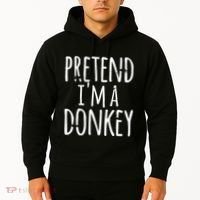Funny Easy Lazy Halloween PRETEND IM A DONKEY Costume Hoodie thumb 2