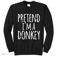 Funny Easy Lazy Halloween PRETEND IM A DONKEY Costume Sweatshirt thumb 0