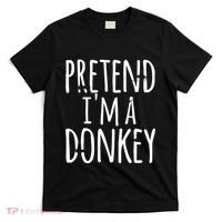 Funny Easy Lazy Halloween PRETEND IM A DONKEY Costume T-Shirt thumb 0