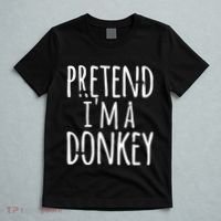 Funny Easy Lazy Halloween PRETEND IM A DONKEY Costume T-Shirt thumb 5