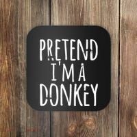 Funny Easy Lazy Halloween PRETEND IM A DONKEY Costume Coaster thumb 0