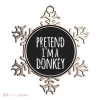 Funny Easy Lazy Halloween PRETEND IM A DONKEY Costume Ornament thumb 0